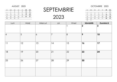 calendar luna septembrie 2023